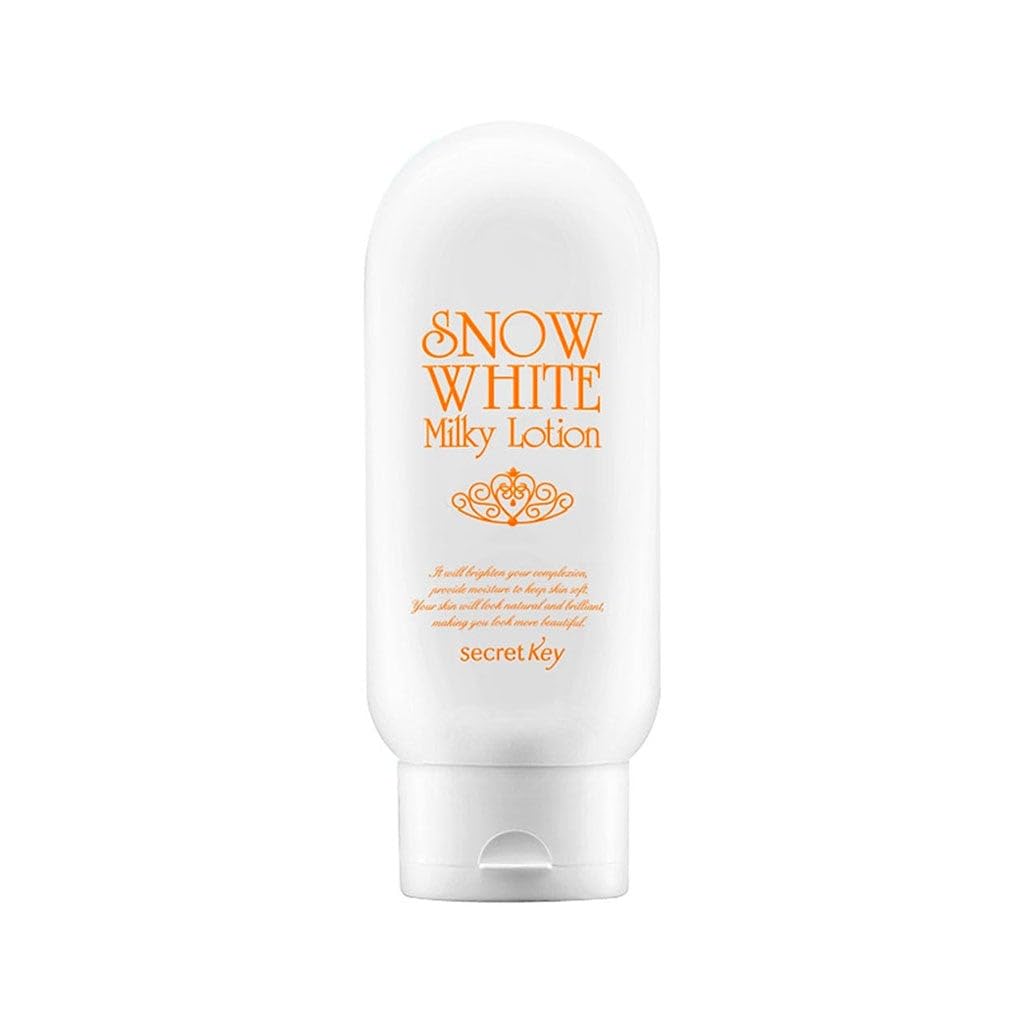 [SECRET KEY] Snow White Milky Lotion 4.06 fl.oz. (120g) - Radiance and Moisturizing Lotion for Face and Body, Hyaluronic Acid & Aloe Vera & Green Tea Extract Soothe Skin