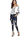 Milumia Women's Casual Print Off Shoulder Flare Sleeve Top Loose Blouse