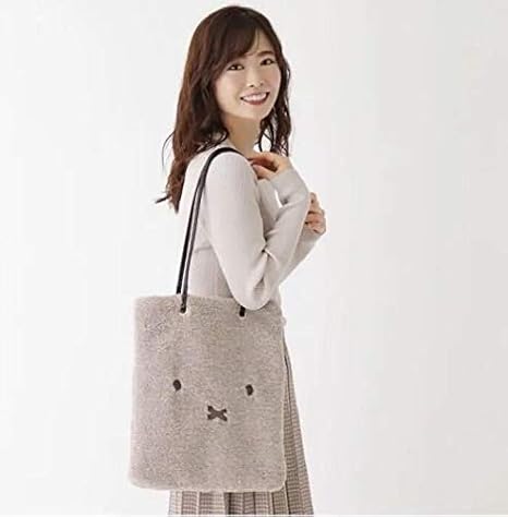 Amazon Co Jp Miffyindex フェイクファートートバッグ グレー ミッフィー インデックス コラボ ホビー 通販
