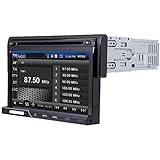 POWER ACOUSTIK PD-710 Single DIN Multimeadia Source with Detachable 7-Inch Oversize LCD Touchscreen