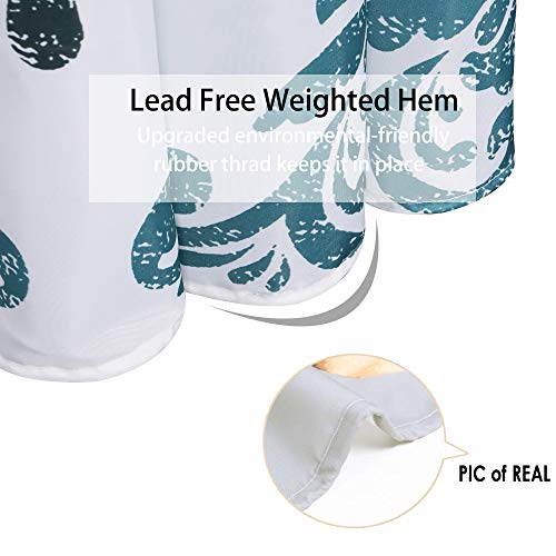 image for Uphome Fabric Shower Curtain Damask Print Ombre Design Boho Cloth Show