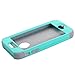 iPhone SE Case, Pandawell™ Shockproof Hybrid High Impact Hard Plastic+Soft Silicon Rubber Armor Defender Case Cover for Apple iPhone SE (Mint Green/Grey)