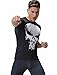 Red Plume Men's Film Super-Hero Skull Logo Sports Shirt Running Party Short Sleeve Tee (L)