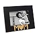 Isaac Jacobs Black Wood Sentiments Mom Picture Frame, 4x6 inch, Photo Gift for Mother, Family, Display on Tabletop, Desk (Black)