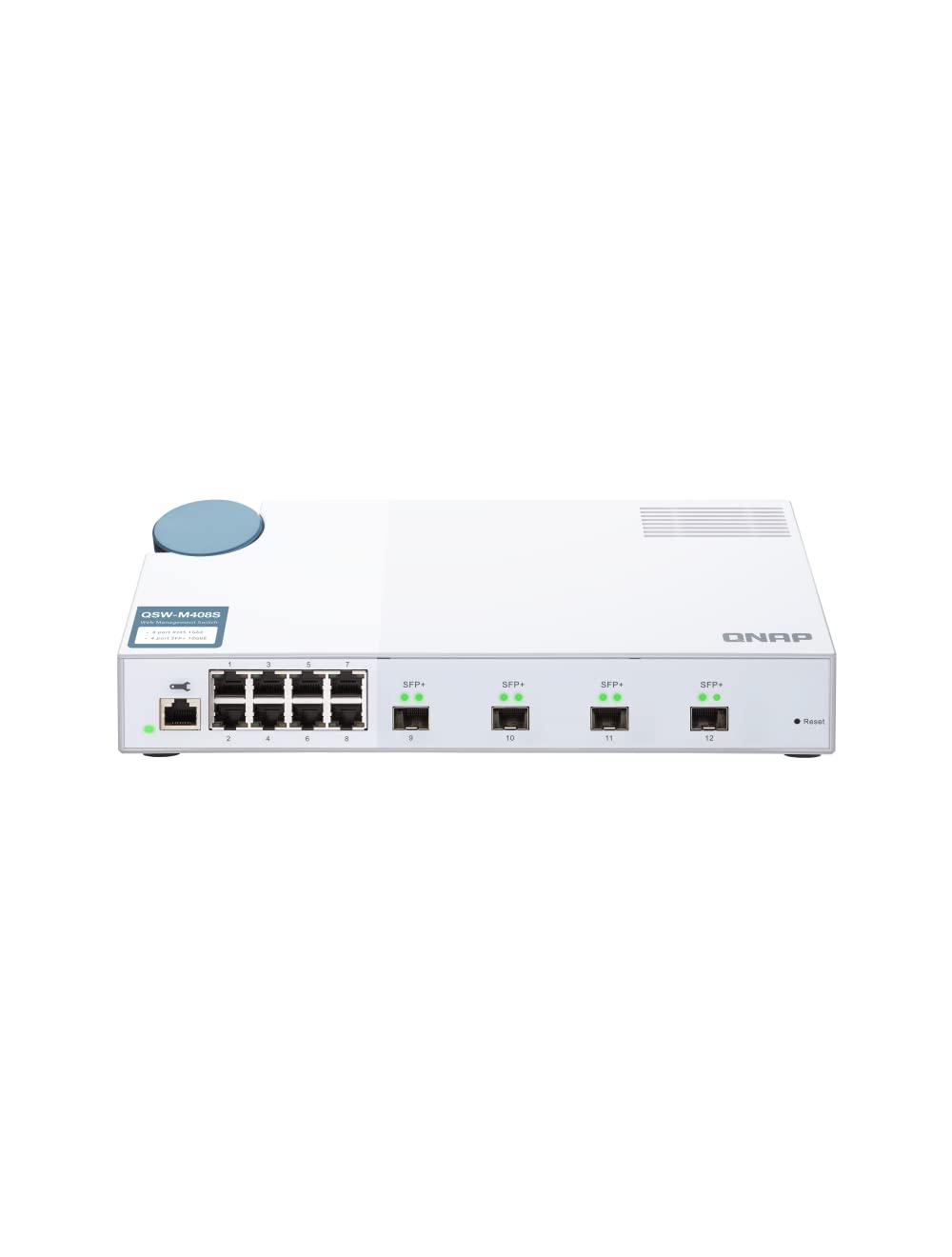 QNAP QSW-M408S 10GbE Managed Switch, with 4-Port 10G SFP+ and 8-Port Gigabit