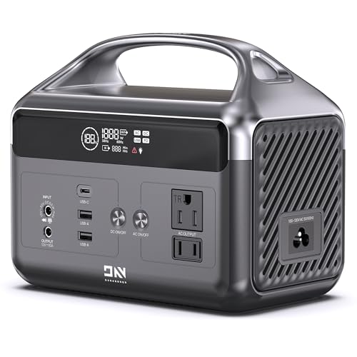 DaranEner Portable Power Station, 192Wh LiFePO4 Battery Backup Solar Generator with w/2