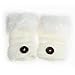 Beautyvan， Fashion Women Warm Winter Faux Rabbit Fur Mittens Wrist Fingerless Gloves (White)