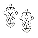 Hosley Set of 2 Iron Wall Art Tealight Candle Sconces Plaque 10.6 Inches High Ideal Gift for Wedding Bridal Party Reiki Spa and Aromatherapy Candle Gardens O3
