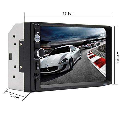 AMprime Car Radio Bluetooth 7'' Touch Screen 2 din MP5 Player Android Phone Mirror Link with USB/AUX-in/SD Card Slot + Backup Camera + Steering Wheel Control