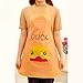 Willtoo® Women Waterproof Cartoon Kitchen Apron With Pockets (Yellow)