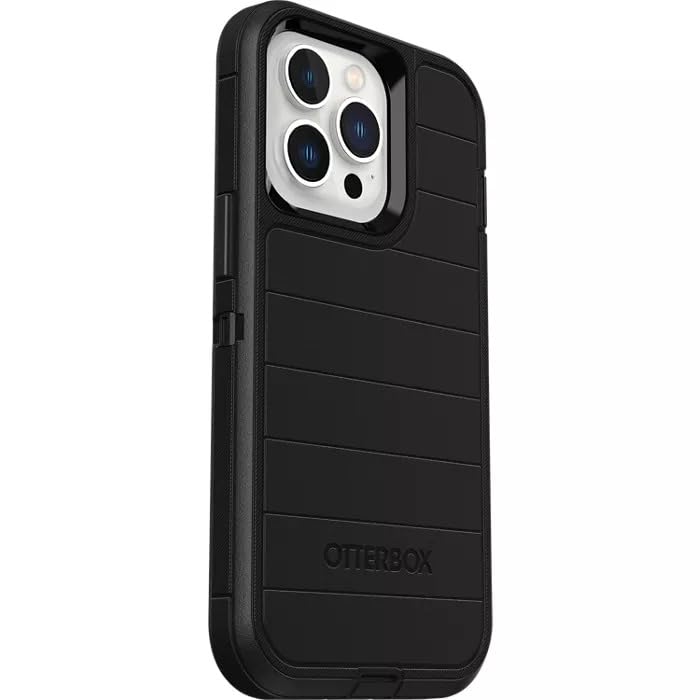 OtterBox iPhone 13 Pro (ONLY) Defender Series Case - Black, Rugged & Durable, with Port Protection, Includes Holster Clip Kickstand