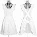 IB-ON Aprons for Women & Girls plus Sizes S-XL Cute White Retro Lady's Maid Costume with Pockets