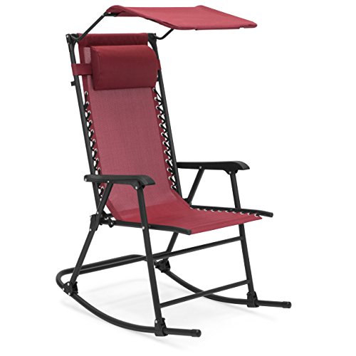 Best Choice Products Foldable Zero Gravity Rocking Patio Recliner Chair