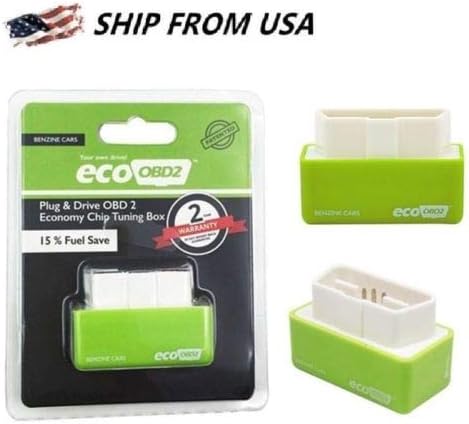 Economy Fuel Saver Eco OBD OBD2 Tuning Box Chip for Petrol Car Auto Gas Saving (Green)