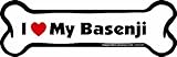 Imagine This Bone Car Magnet, I Love My Basenji, 2-Inch by 7-Inch