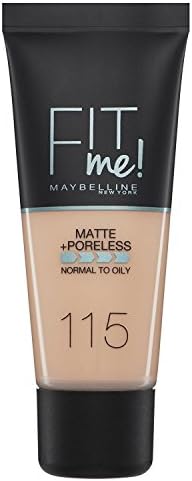Maybelline Fit Me Matte and Poreless Foundation for Normal to Oily Skin 30ml 115 Ivory