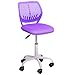 GreenForest Kids Teens Office Chair, Purple, Modern, Armless, Low Back, Ergonomic, Nylon Seat, 10.25 lbs