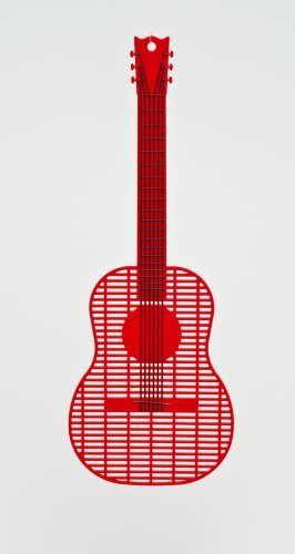 Music Treasures Co. Red Mini Guitar Fly Swatter Pack of 2
