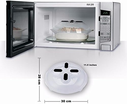 Microwave Plate Cover-Cover For Microwave- Microwave Cover for Food- Microwave Splatter Cover- Dishwasher Safe- BPA Free- EcoFriendly Material- Magnetic Microwave Cover-11.5