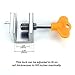 Zeltauto Adjustable Sliding Window Locks Door Frame Security Locks with Key, 2 Set