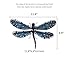 LIFFY Metal Dragonfly Wall Decor Glass Outdoor Wall Hanging Art for Garden,Patio, Porch or Fence