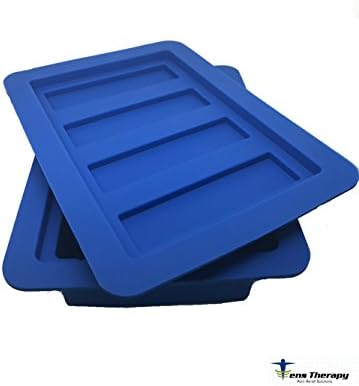 Gourmet Silicone Butter Mold w/ Lid For Herbal Butter, Soap Bar, Muffin, Brownie, Cornbread, Cheesecake. FDA Approved (Blue)