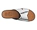 FitFlop Women's Aix Leather Slide Sandals Dress, Silver, 8 M US