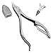 Cuticle Nippers,Vizmy Durable Cuticle Remover and Cutter Set- Cuticle Clippers + Ingrown Toenail Lifter + Nail File - Professional Grade Stainless Steel Manicure and Pedicure Tool