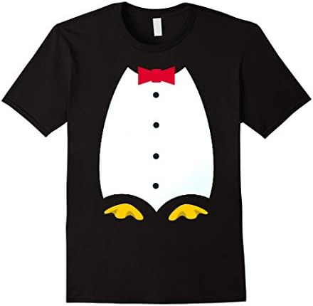 Men's Penguin Tuxedo Costume T Shirt 3XL Black