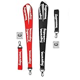 Lanyard 2 Pack with Cell Phone Finger Holder, Neck Lanyard for Keys Phones ID Badge Holder Bags Accessories Black and Red