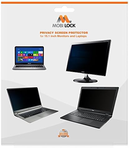 Mobi Lock Privacy Screen Filter and Scratch Proof Protector for 15.1" Screen Size Laptop / Computer Display (Pack of 1)