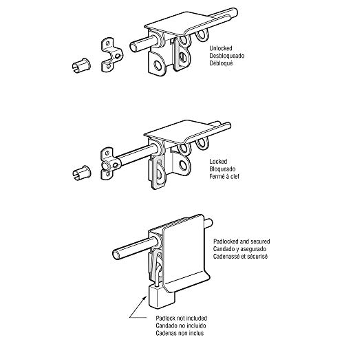 PrimeLine Products GD 52241 Garage and Shed Latch, Tamper Proof with