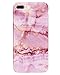 J.west Pattern Design Bumper Slim TPU Soft Rubber Cover Anti-Scratch Thin Back Protective Phone Case Compatible with iPhone 7 Plus / 8 Plus (Juicy Marble)
