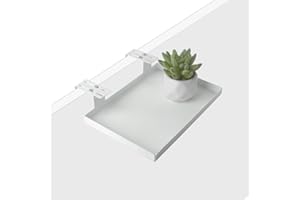 AKBFOX Office Cubicle Shelf - 8.3'' x 5.5'' x 1.7'' Storage Organizer Floating Corner Rack Hanging Shelf Adjustable Home Office Essentials for Planter Statue Decor Photo Frame 1 Pack