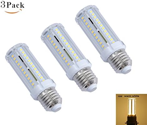T10 Led Bulb, Tubular Led Light Bulb,Led Corn Light Bulb, E26/E27 Medium Base,10W Led Bulb, 90Watt -100Watt Incandescent Bulb Equivalent, 3000K Warm White,900LM, Not-Dimmable, 3-Pack