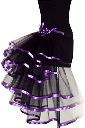 Women's Bustle Rainbow Organza Layered Tulle Tutu Skirt Party Accessory (5 Layer)