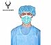 Disposable Face Masks with Surgical Earloops - High Quality 3-Layer Protection, Hypoallergenic, 50 Count Mouth Mask for Indoor/Outdoor Use That Filters Out Dust, Pollen, and Bacteria