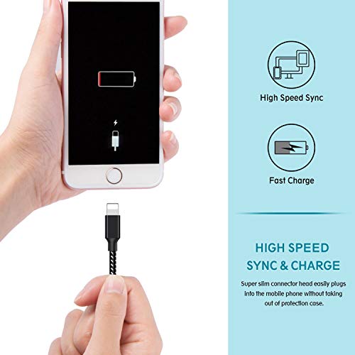 image for Lightning Cable,iPhone Charger Cables, WZS 4Pack 3FT 6FT 6FT 10FT to U