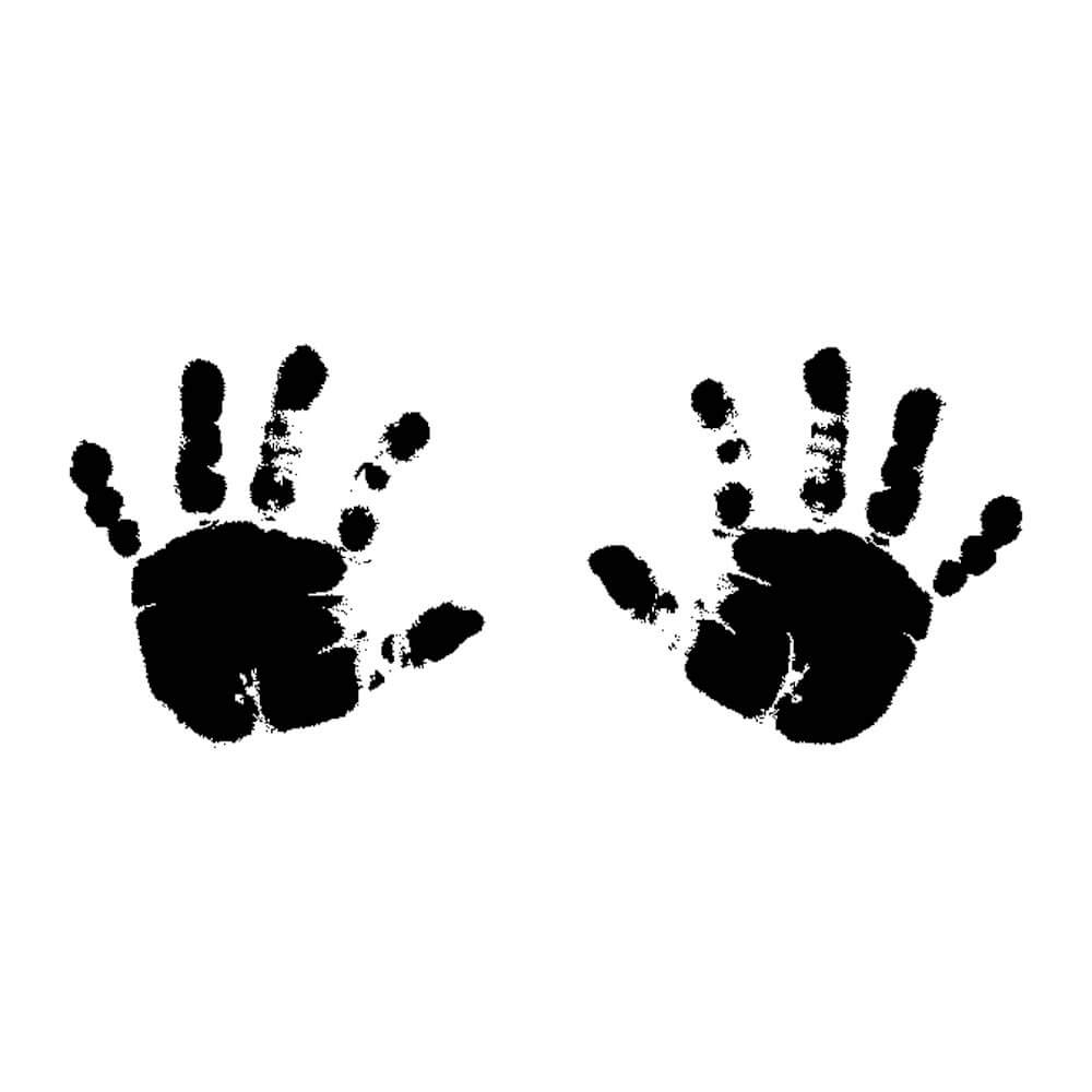 Artemio Wooden Stamp C 2 Handprints, Beige, 2.6cm x 5.7cm