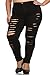 Jack David/GAZOZ /926 Womens Plus Size Distressed Knee Hole Ripped Stretch Jeans Skinny Twill Pants