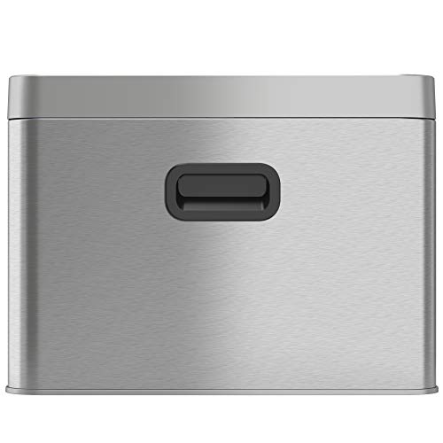 image for iTouchless Dual Compartment Slim Open Top Waste Bin for Trash Can & Re