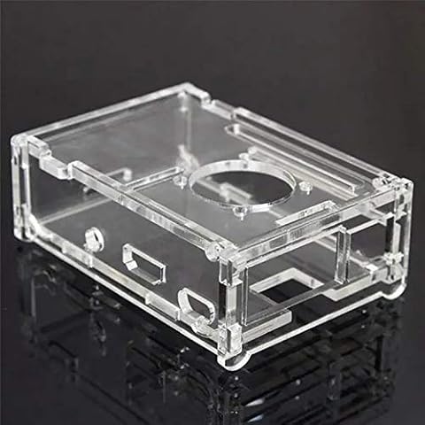 Kurphy per scocca Raspberry Pi 3 Modello B Materiale ABS con ventola Custodia Colore Classico per Raspberry Pi 3 Modello B Acrilico Trasparente