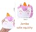 Vigeiya Jumbo Squishies 2 PCs Colorful Unicorn& Unicorn Mousse Cake Squishy Slow Rising Kawaii Toys for Kids Adults Prime Cheap Stuffed Squeezable Stress Reliever