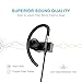 Bluetooth Sport Headphones, Best Wireless Earphones Waterproof Earbuds Sweatproof HD Stereo Sound Built-in Mic Behind-Ear Hook Heavy Bass Headset for iPhone Android Smartphones