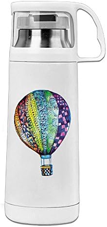 Karen Garden Vintage Hot Air Ballon Stainless Steel Vacuum Insulated Water Bottle Leak Proof Handled Mug White,12oz