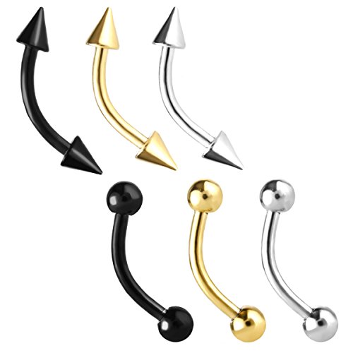 Jewelrieshop super stainless steel multi-functional nose eyebrow …