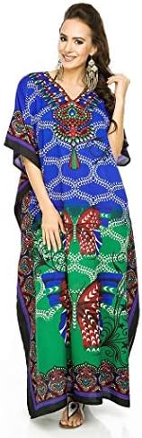 New Ladies Oversized Maxi Kimono Kaftan Tunic Caftan Dress Free Size