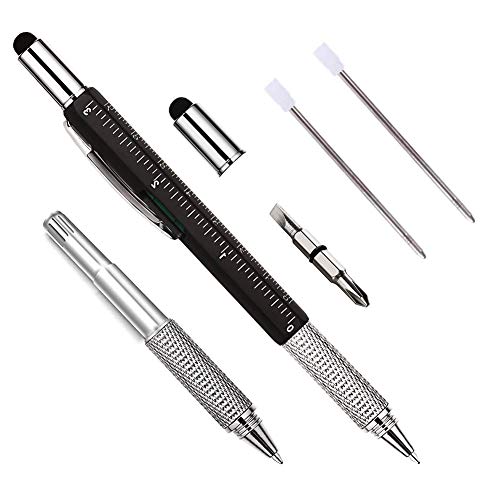 Jiulyning 6-in-1 Multifunction Tool Pen Ruler, Spirit Level