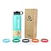 45 Degree Latitude 40 oz Water Bottle - Stay Hydrated Camping, Gym, Office Or Sports No BPA Stainless Steel Bottle - Perfectly Ice Cold Or Hot Beverages Leak Proof Lid - Perfect Gift - Celeste Green