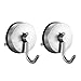 JOMOLA Suction Cup Hooks Heavy Duty for Shower Loofah Towel Holder Vacuum Key Hook Bathroom Glass Shower Door Hanger Wreath Kitchen Dishcloth Hanging Hook Stainless Steel Brushed Finish 2 Packs